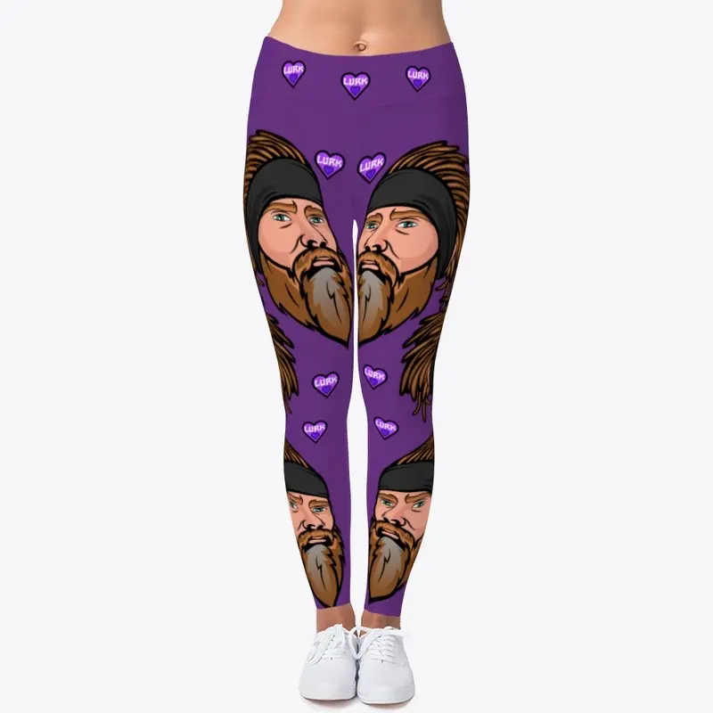 lurk face and heart leggings